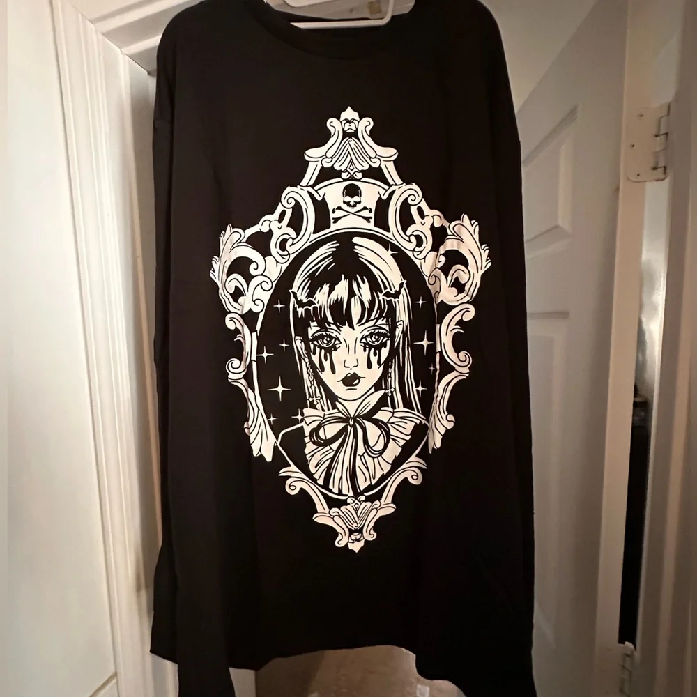 Dollskill Long Sleeve TShirt-Goth/Emo Bat Girl 3XL - Picture 10 of 12